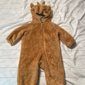 Unisex Reindeer Costume Hooded One-Piece for Baby
